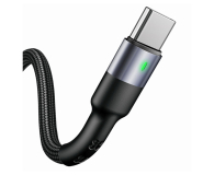 USAMS Kabel pleciony U26 USB-C 1m 3A Fast Charging czarny - 1569051 - zdjęcie 1